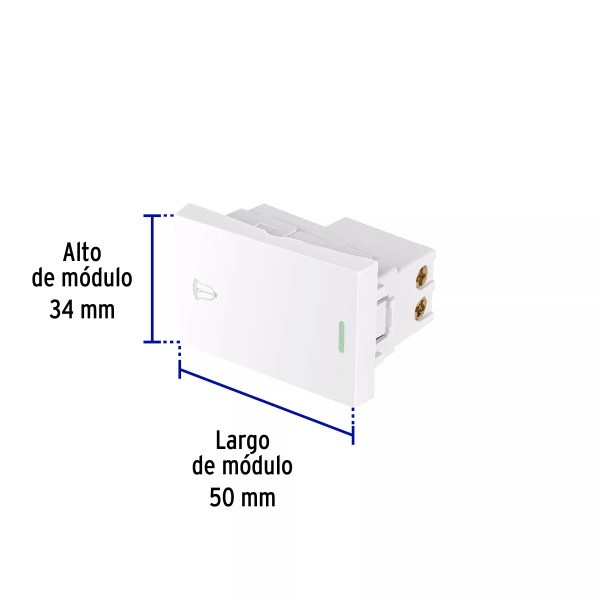 ‣ Interruptor timbre 1.5 módulos Lisboa | Volteck