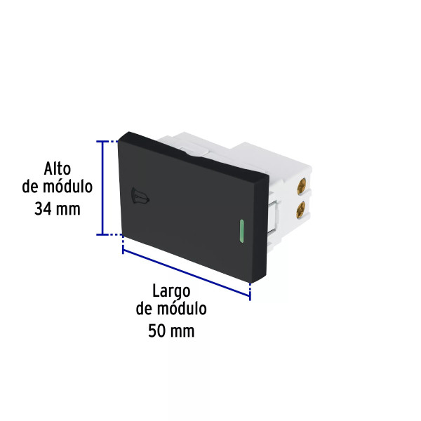 ‣ Interruptor timbre negro Lisboa... | Volteck