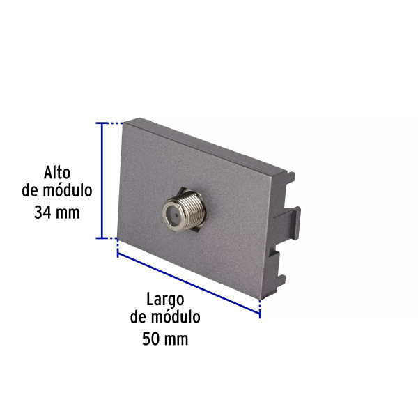 ‣ Toma TV acero inox 1.5 módulos Lisboa... | Volteck