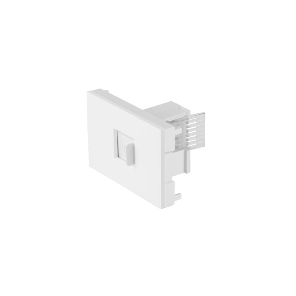 ‣ Toma de teléfono blanco Lisboa 1.5 módulos... | Volteck
