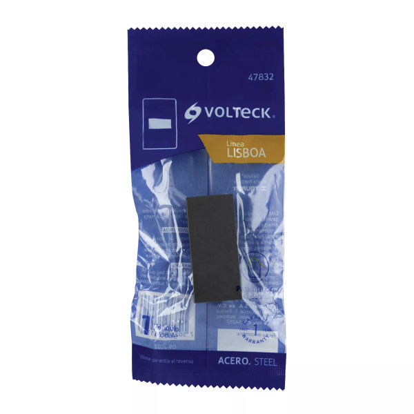 ‣ Tapón ciego acero inox 1 módulo Lisboa... | Volteck