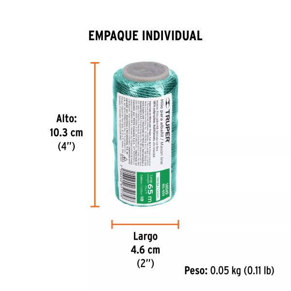 "Carrete Con 65 M De Hilo Para Albañil Verde, Truper  " | Ferreterias Ferretodo Guatemala
