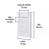 ‣ Placa armada blanca 3 interruptores Lisboa... | Volteck
