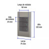 ‣ Placa acero inox Lisboa 3 interruptores... | Volteck