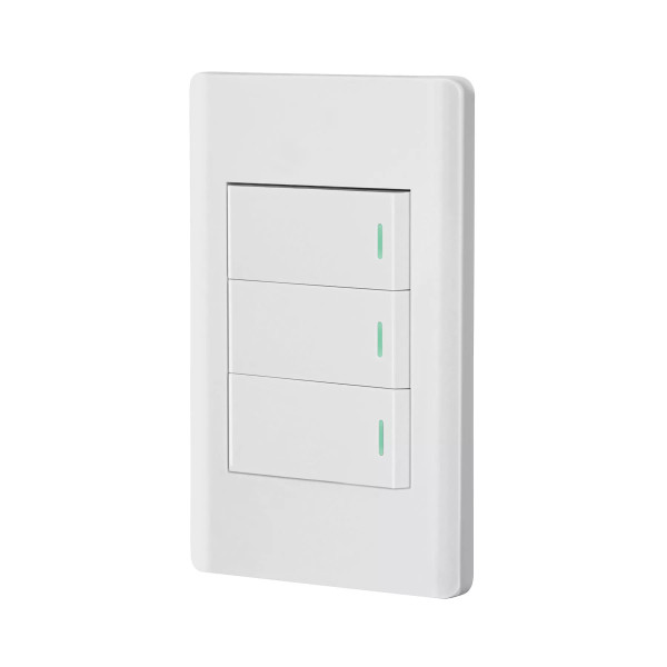 ‣ Placa armada blanca 2 interruptores 1 mód... | Volteck