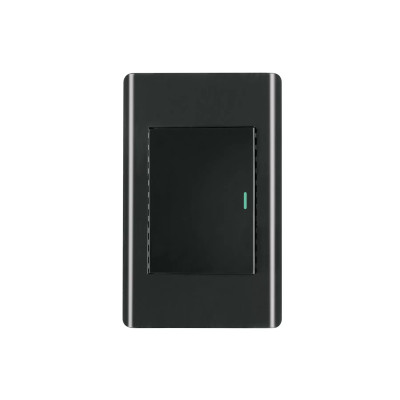‣ Placa negra 1 interruptor 3 módulos Lisboa... | Ferretodo