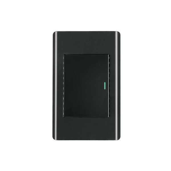 ‣ Placa negra 1 interruptor 3 módulos Lisboa... | Ferretodo