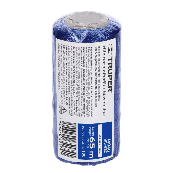 Carrete Con 65 M De Hilo Para Albañil Azul, Truper | Ferreterias Ferretodo Guatemala