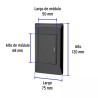 ‣ Placa negra 1 interruptor 3 módulos Lisboa... | Ferretodo