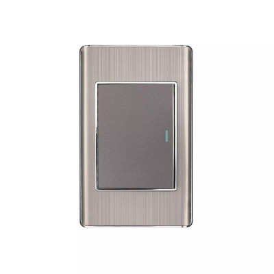 ‣ Placa armada acero... Lisboa 1 interruptor | Volteck