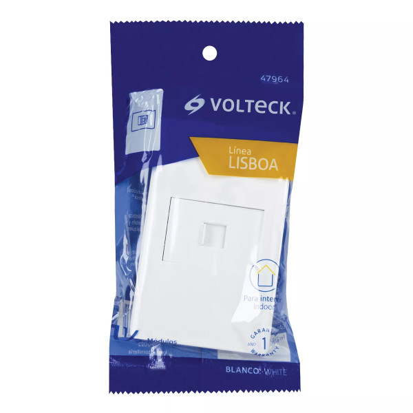 ‣ Placa armada Lisboa 1 toma para teléfono... | Volteck