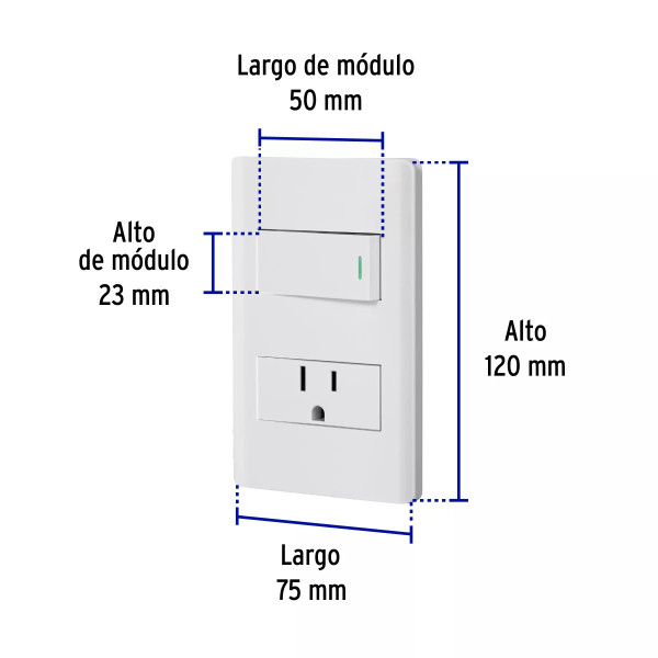 ‣ Placa armada interruptor Lisboa | Volteck