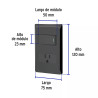 ‣ Placa armada negra Lisboa 1 módulo... | Volteck
