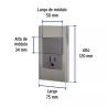 ‣ Placa acero interruptor Lisboa 1.5 mód... | Volteck