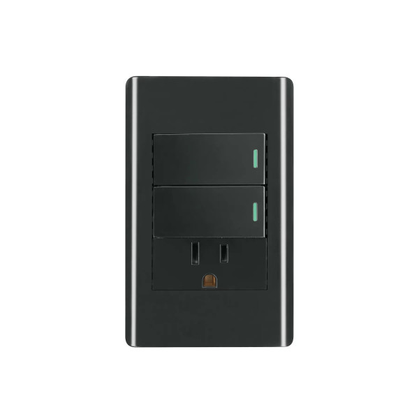 ‣ Placa Lisboa 2 interruptores y contacto... | Volteck