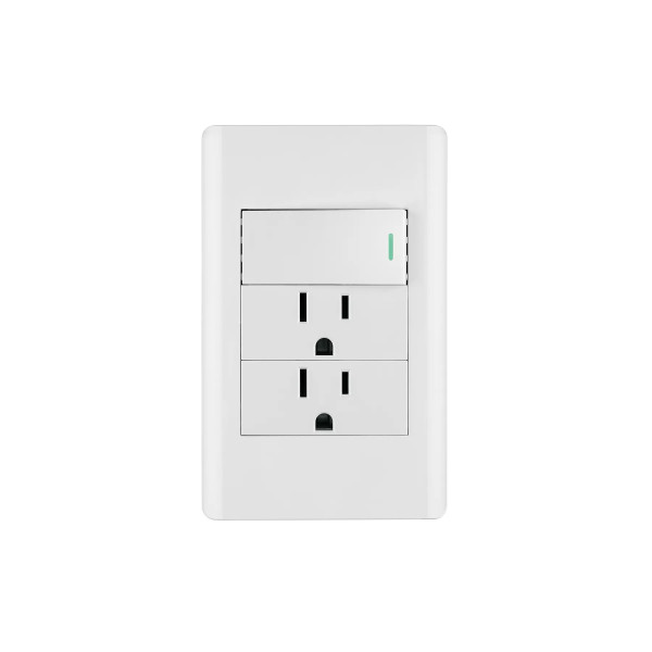 ‣ Placa armada Lisboa: interruptor y 2 contactos... | Volteck