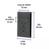 ‣ Placa armada negra interruptor Lisboa... | Volteck