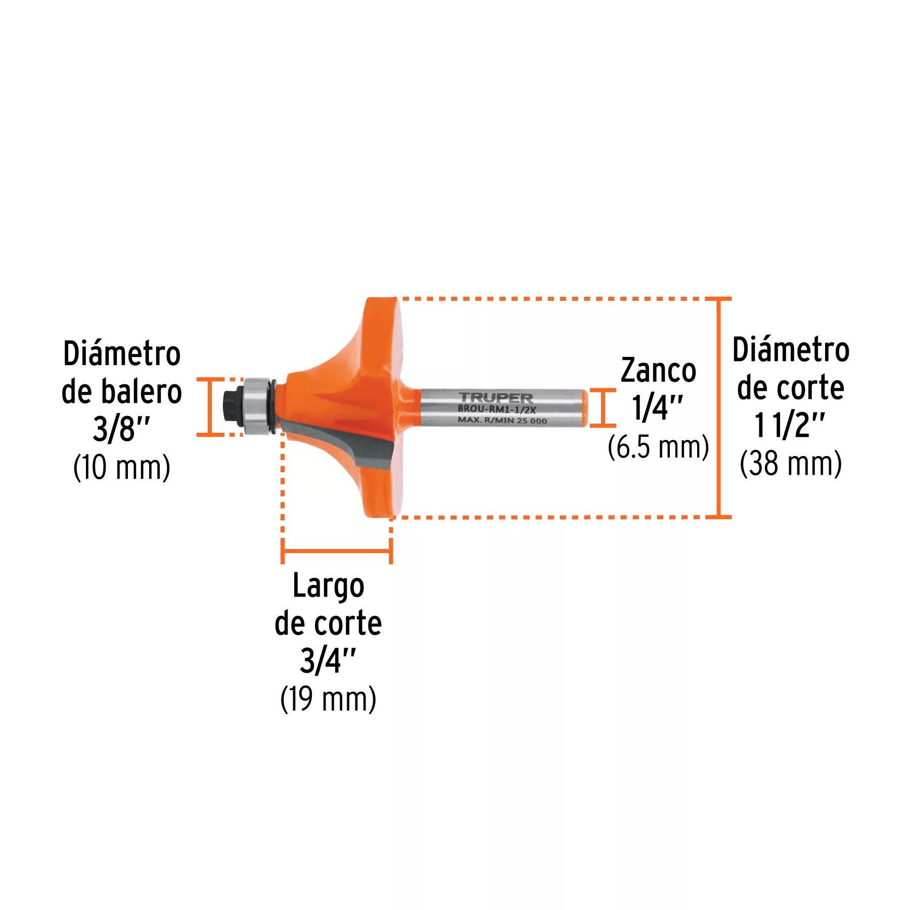 Broca router 1-1/2